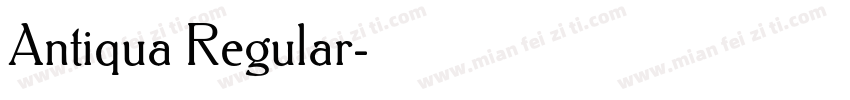 Antiqua Regular字体转换